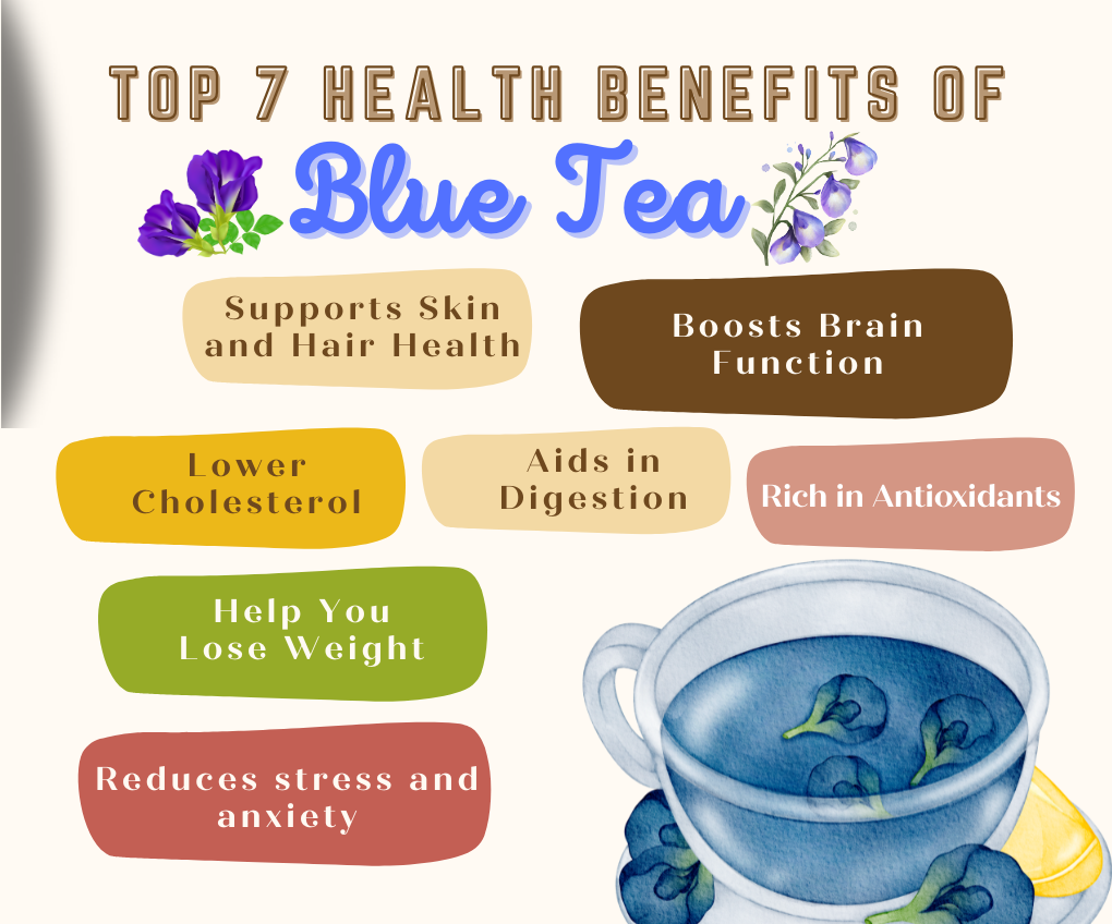 Top 7 Health Benefits of Blue Tea